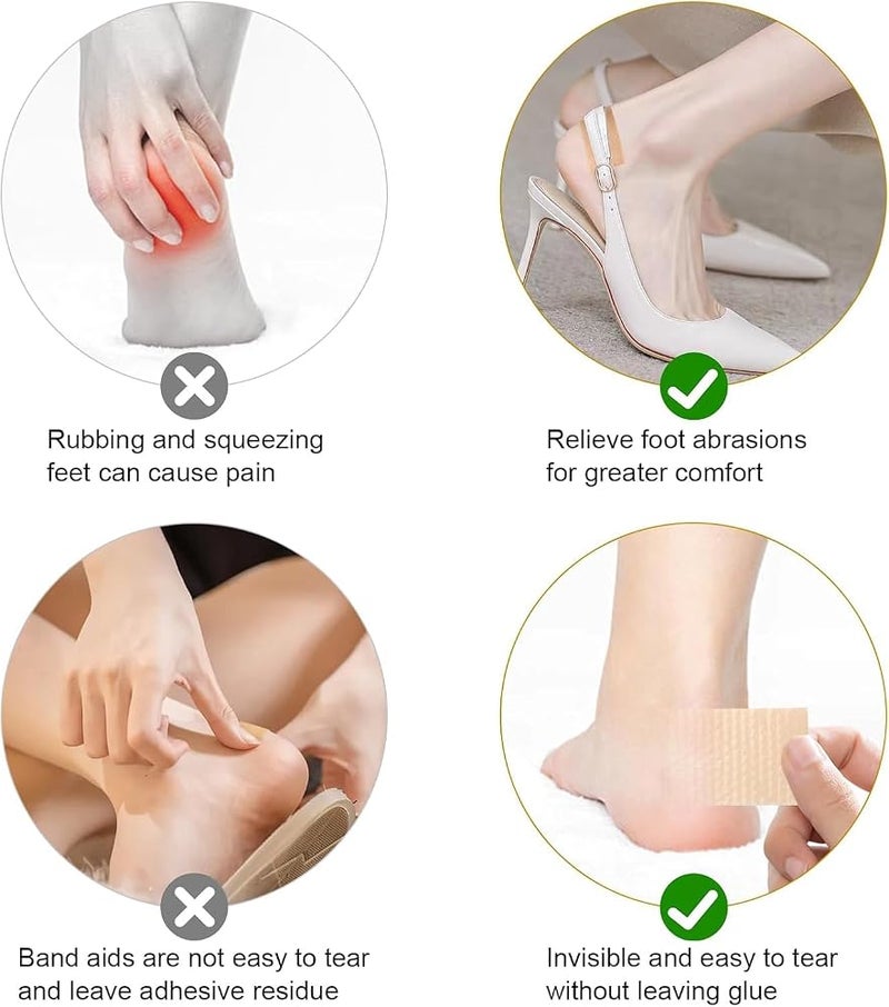 SYOSI Hydrocolloid Blister Prevention Roll Tape, Reusable Blister Bandage Tape for Feet Heels Toes, 2CM x 100CM Hydrocolloid Dressing Foot Protection Tape for Hiking Sports Walking Daily Wear(2 Pack) - Image 2
