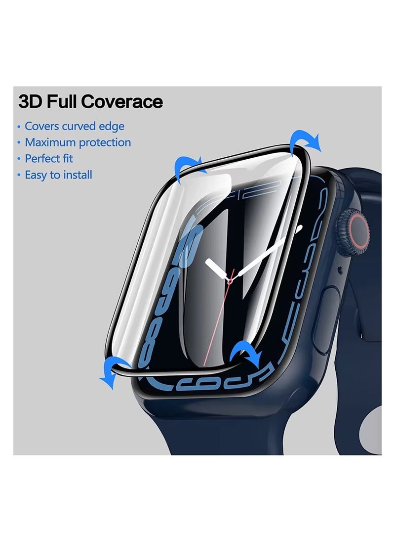 TWEGGON 2Pc Pack Apple Watch Series 10 46mm Screen Protector, Full Cover Screen Protector for Apple Watch Series 10 46MM Black/Clear  - Image 5