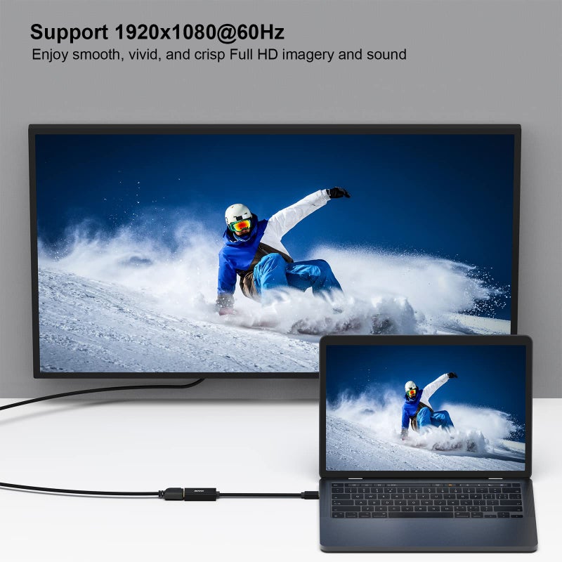 BENFEI Mini DisplayPort to HDMI Adapter 2 Pack, Mini DP(Thunderbolt) to HDMI Converter Gold-Plated Cord Compatible for MacBook Pro, MacBook Air, Mac mini, Microsoft Surface Pro 3/4, etc - Image 5