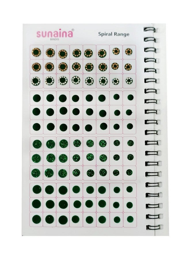 Sunaina Spiral Multicolour Plain Glitter Sparkle Shaded Crystal Diamond Stone Bindi Booklet Self-Adhesive Sticker For Bridal Women (948 Bindi Book Fancy) - Image 4
