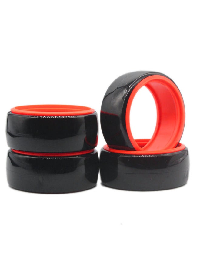 1:10 Drift Tire Bald Head Shockproof Belt Liner Double-layer Drift Tire Leather Aggregate Cherry Blossom 94123, Etc.-Color:Red  - Image 1