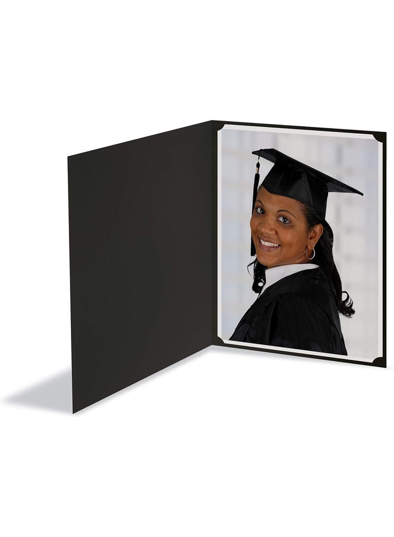 25 Pack Black Certificate Holders, Diploma Holders, Document Covers with Gold Foil Border, by - Image 1