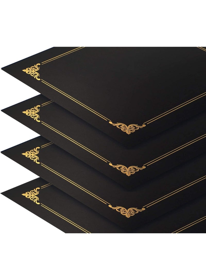 25 Pack Black Certificate Holders, Diploma Holders, Document Covers with Gold Foil Border, by - Image 5