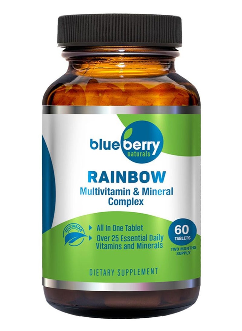 blueberry NATURALS أقراص الفيتامينات المتعددة من Blueberry Naturals Rainbow، 60 قرصًا  - Image 2