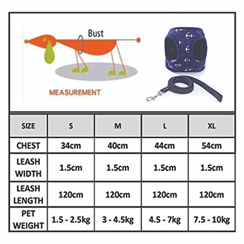 KUTKUT Adjustable No-Pull & No-Choke | Breathable, & Comfortable Dog Harness and Leash Set for Small Dogs (Size: L, Adjustable Chest: 41 cm-46 cm, Pet Weight 5-7 Kg) - Image 4