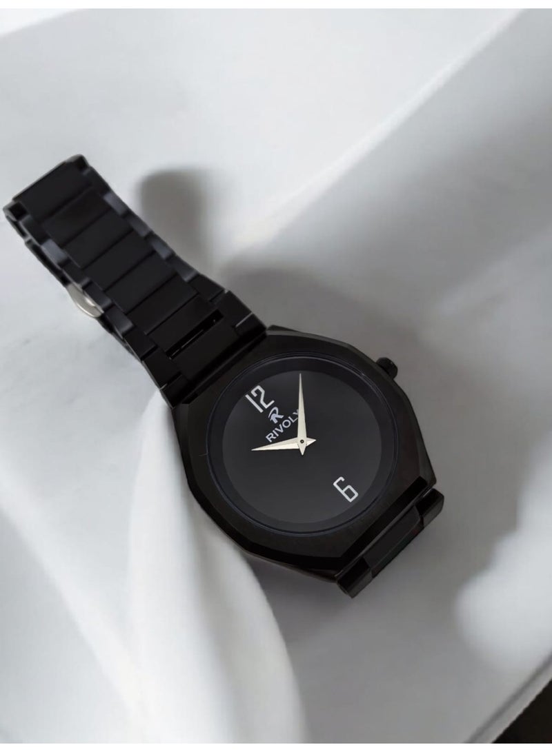 ريفولي ساعة يد للرجال من الستانلس ستيل بعرض انالوج وحركة كوارتز ، سهلة القراءة بتصميم عصري مقاوم للماء، ساعة يد كلاسيكية فاخرة . - Image 5