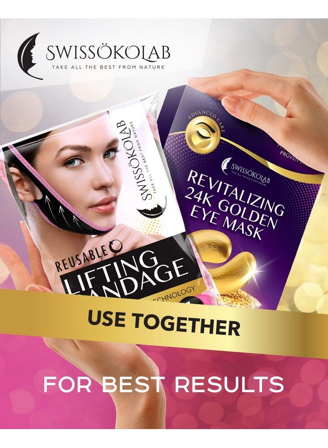 SWISSOKOLAB Reusable V Line Mask Chin Up Patch Double Chin Reducer Chin Mask V Up Contour Tightening Firming Face Lift Tape Neck Bandage V-Line Lifting Patches V Shaped Slimming Face Mask - Image 3