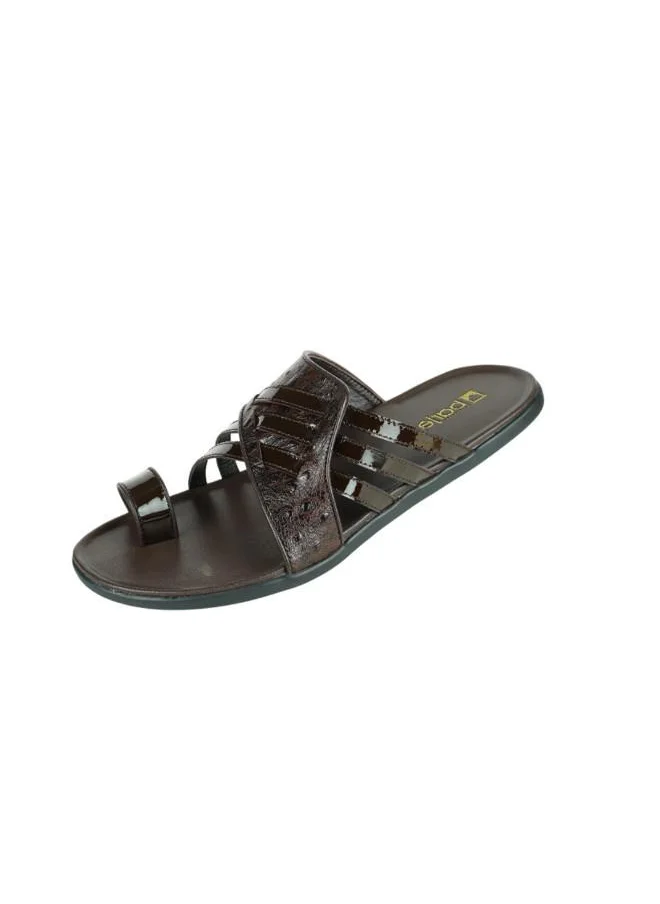 barjeel uno 008-3423 Barjeel Uno Mens Arabic Sandals 389A-11 Coffee