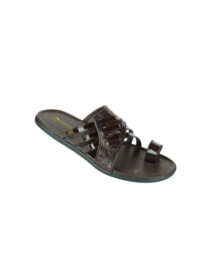 barjeel uno 008-3423 Barjeel Uno Mens Arabic Sandals 389A-11 Coffee