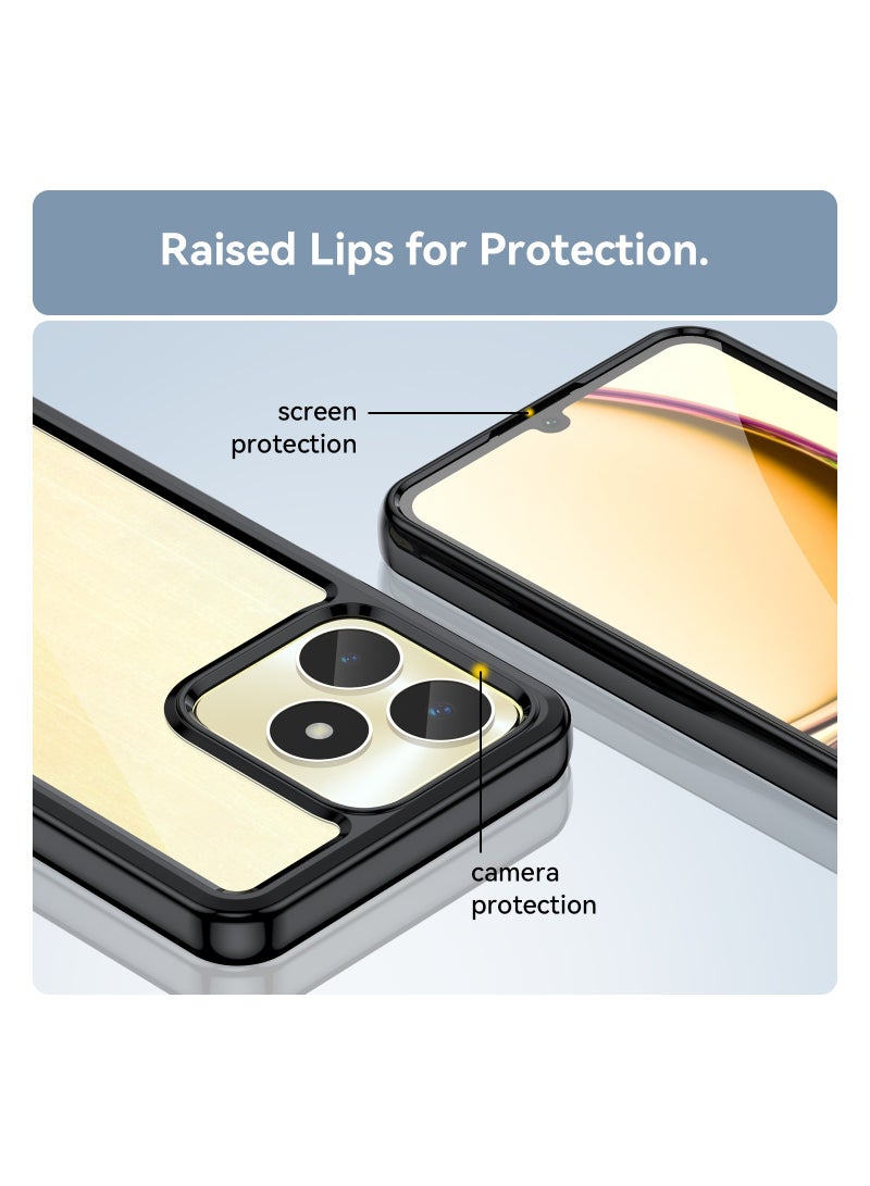 Phone case for Realme C51/ Realme Note 50 Clear Back Soft TPU Shockproof Bumper Protection Cover