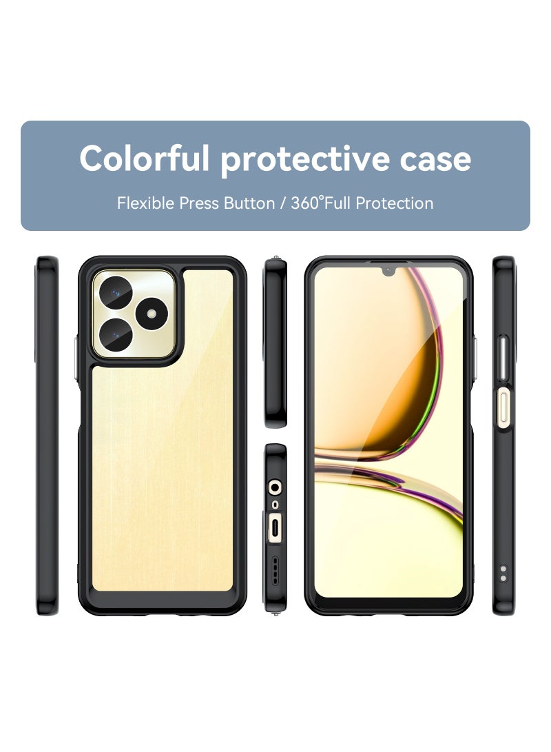 Phone case for Realme C51/ Realme Note 50 Clear Back Soft TPU Shockproof Bumper Protection Cover