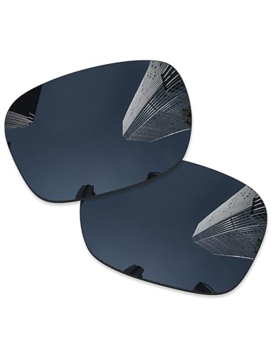 Combine8 2 Pairs Ploarized Replacement Lenses for Oakley Sliver OO9262/Sliver Folding/Sliver Foldable OO9246 Sunglasses - Black + Fire Red - Image 2