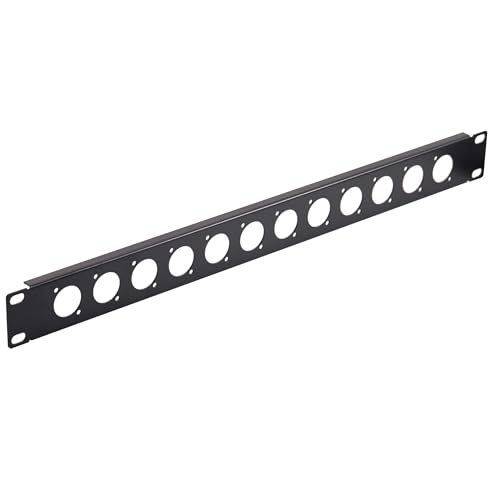 ANMBEST XLR HDMI Audio Rack Mount Panel 1U12D Hinged Rack Panel for 19 inches Audio Enclosure Server Computer Equipment Studio - Image 1