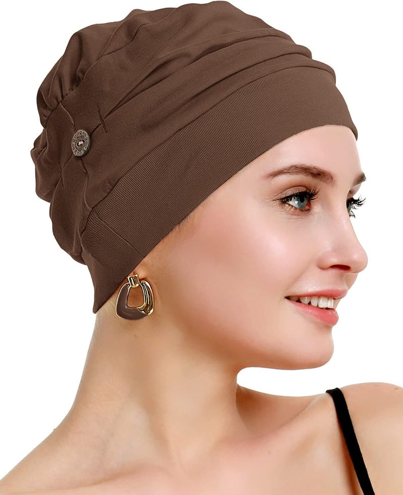 osvyo Cotton Chemo Turbans for Women Cancer Hairloss hat - Cotton Lightweight Headwear Sealed Packaging - Image 3