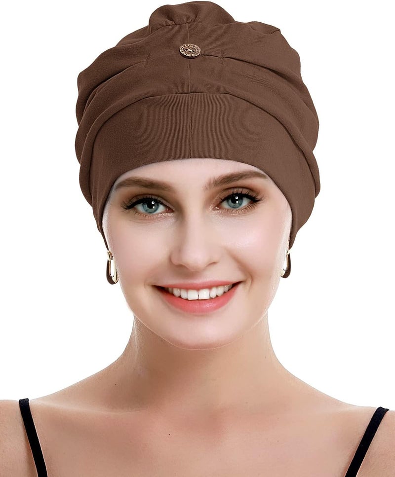 osvyo Cotton Chemo Turbans for Women Cancer Hairloss hat - Cotton Lightweight Headwear Sealed Packaging - Image 1