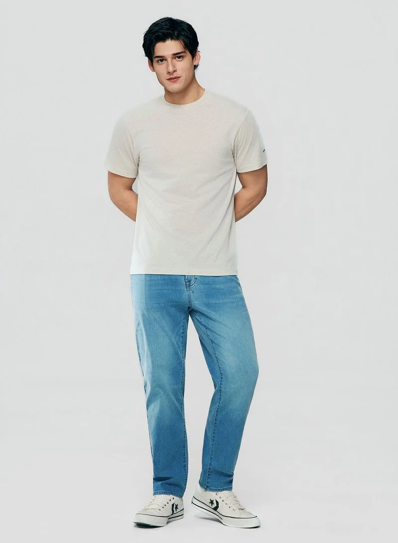 GIORDANO Men’s Slim Fit Cotton Crew Neck Tee