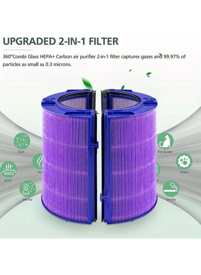 دايسون TP06 TP07 TP09 HP06 HP07 HP09 PH01 PH02 مرشح هواء بديل HEPA كربوني باللون البنفسجي - Image 2