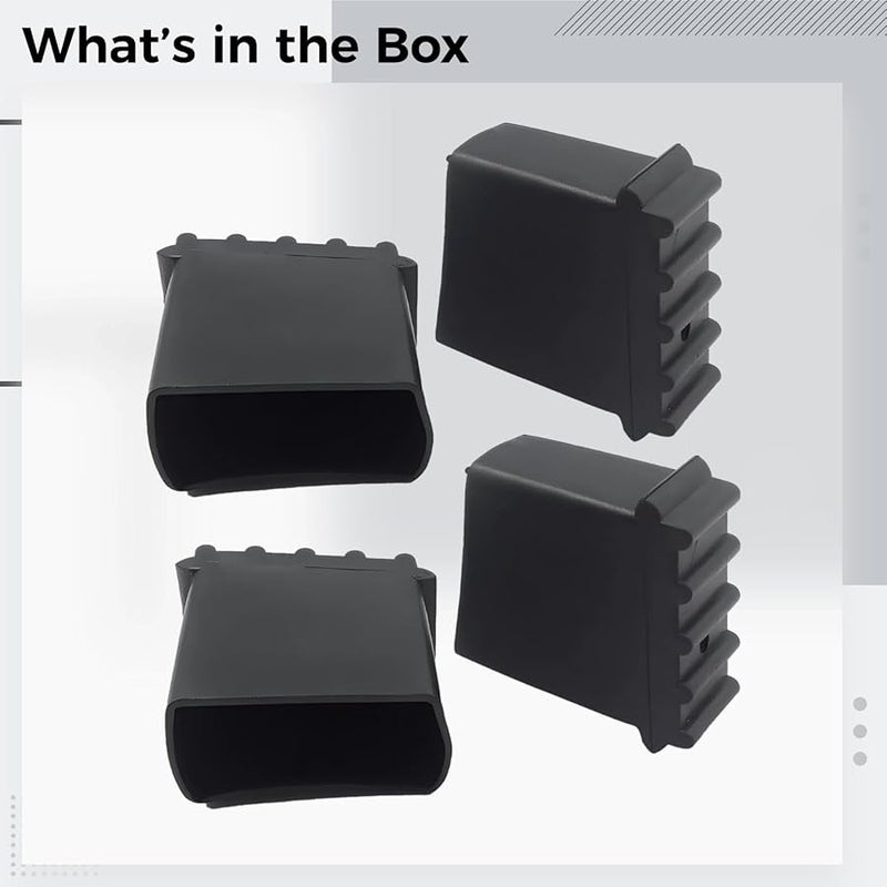 Replacement Ladder Feet 4Pcs 50 X 25 Mm Rubber Alloy Anti Slip Protectors for Home Engineering - Image 5