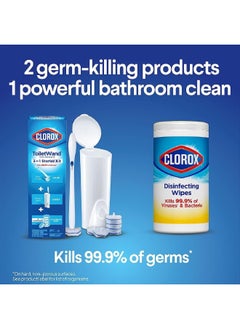 Clorox Clorox Toilet Wand Disinfecting Refills, Toilet and Bathroom Cleaning, Toilet Brush Heads, Disposable Wand Heads, Rainforest Rush, 30 Count  - Image 3