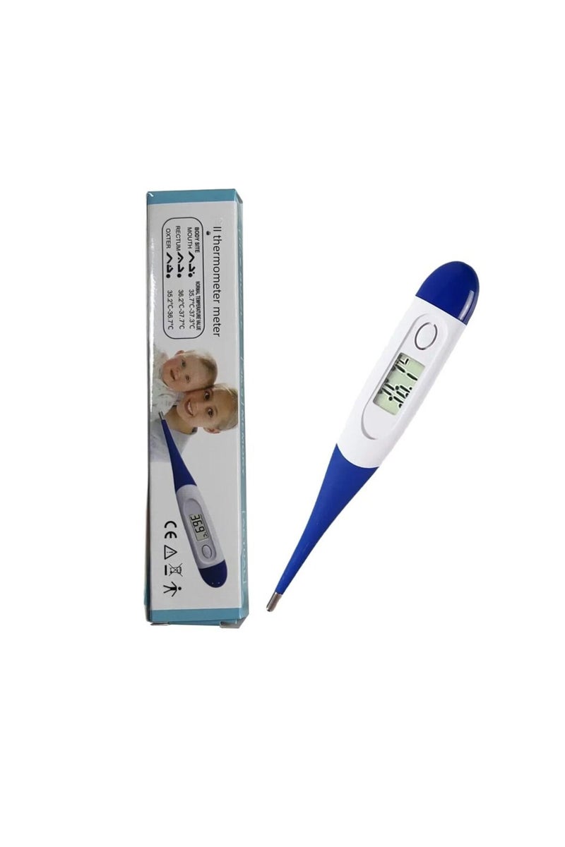 erorex Blue Animal Cartoon Soft Head Electronic Thermometer Children's Soft Head Oral Cavity Underarm Body - Image 1