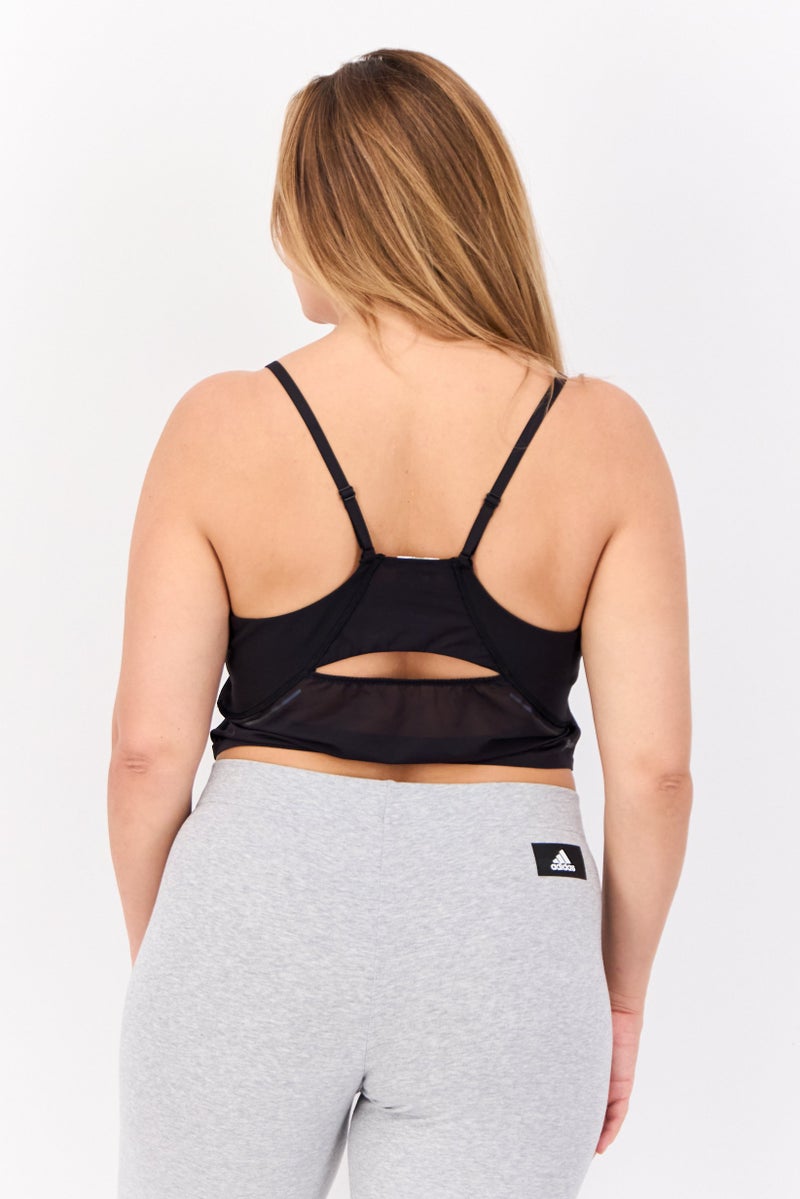 Adidas تي شيرت تدريب بلا أكمام للنساء، أسود - Image 4