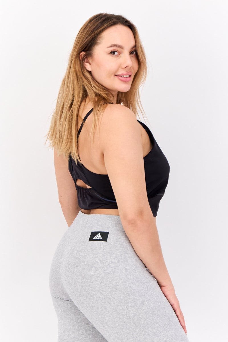 Adidas تي شيرت تدريب بلا أكمام للنساء، أسود - Image 2