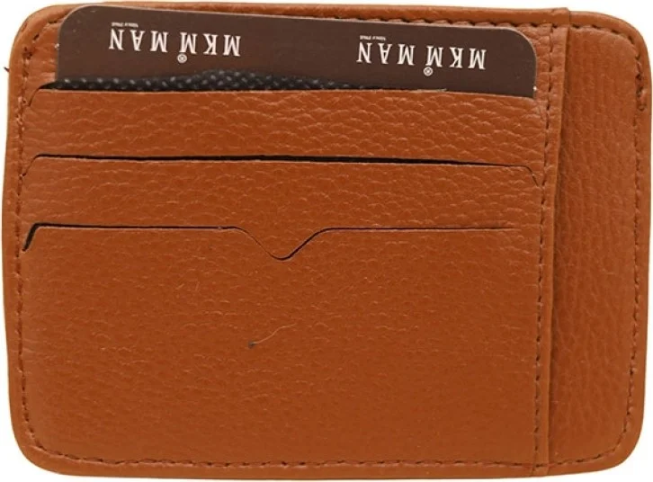 ام كي ام 099037 Thin Business Card Wallet - Pattern-02 - Tan -52