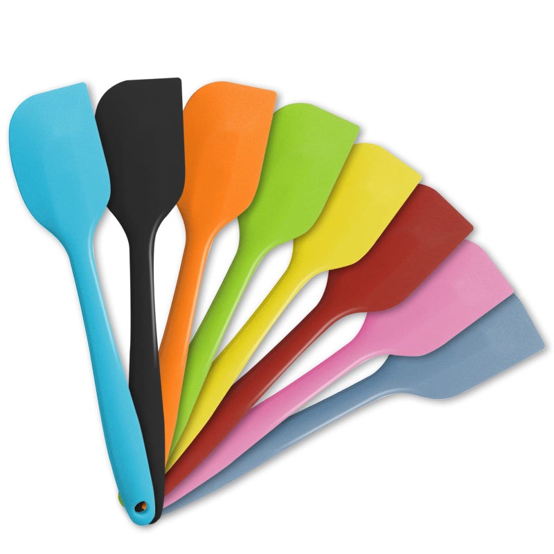 LAPXSNZD 8 Piece Heat Resistant Silicone Spatula Set Non Stick Rubber Spatula Kitchen Utensils for CookingBakingand MixingMulticolor