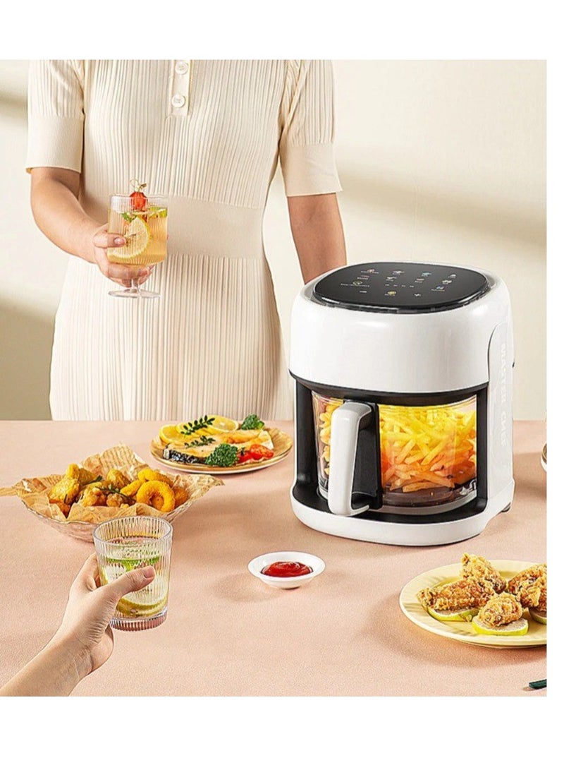 Smart Electric Air Fryer Large Capacity Convection Oven Deep Fryer Without Oil Kitchen 360°Baking Viewable Window 8L Capacity  - Image 1