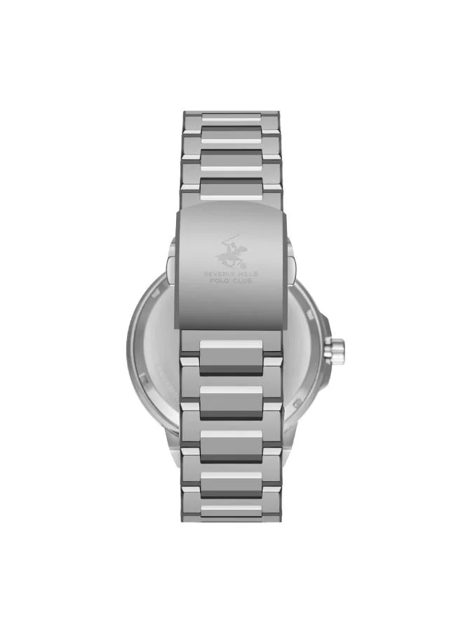 BEVERLY HILLS POLO CLUB BEVERLY HILLS POLO CLUB BP3702X.330 Men Automatic Multifunction Display Watch & Metal Strap Silver
