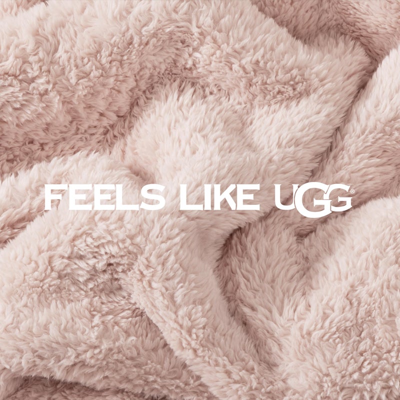 UGG Whitecap Fleece Throw Blanket, Soft Plush Throw for Bed or Chair, Luxury Bedroom Decor, Cozy Blankets, Machine Washable, Spring Decor, 50-inch x 70-inch, Pink Quartz - Image 4