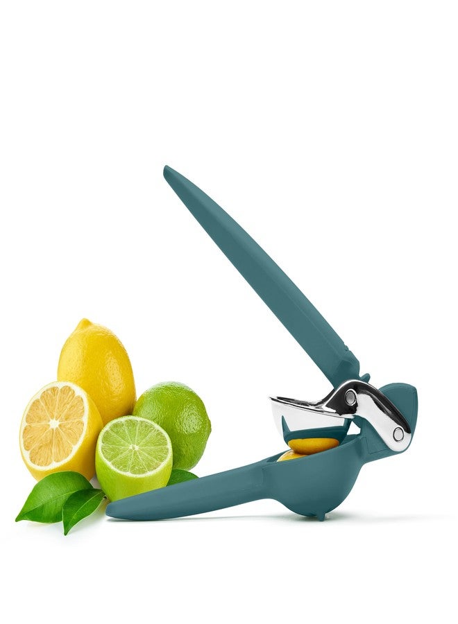 Chef'n FreshForce Lemon Squeezer Citrus Juicer, Handheld Manual Press with Dual-Gear Mechanism for Max Juice Extraction, Collard Green - Image 1