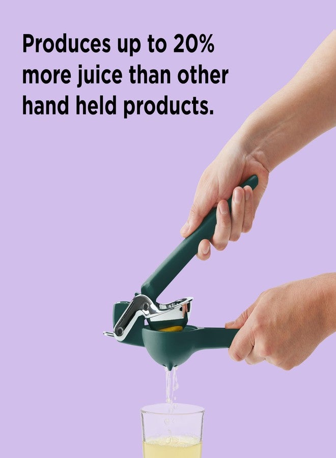 Chef'n FreshForce Lemon Squeezer Citrus Juicer, Handheld Manual Press with Dual-Gear Mechanism for Max Juice Extraction, Collard Green - Image 3