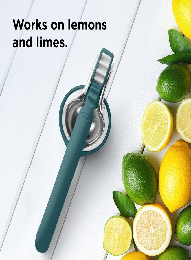 Chef'n FreshForce Lemon Squeezer Citrus Juicer, Handheld Manual Press with Dual-Gear Mechanism for Max Juice Extraction, Collard Green - Image 5