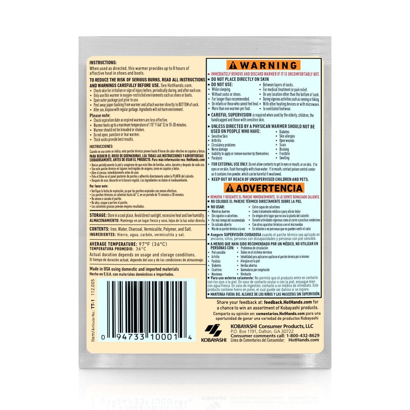 HotHands سخانات أصابع القدم من هوت هاندز - تدوم طويلاً، بدون رائحة، تعمل بالهواء - تصل إلى 8 ساعات من الحرارة - 40 زوج - Image 4