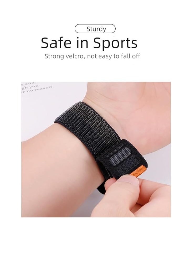 MIGOFAST - Apple Watch Strap 46mm 45mm 44mm 49mm Men  Braided Sport Loop Band for IWatch Series 10 9 8 7 6 5 4 3/SE 2/Ultra 2  Breatheable Nylon Fabric Velcro Strap White - Image 1