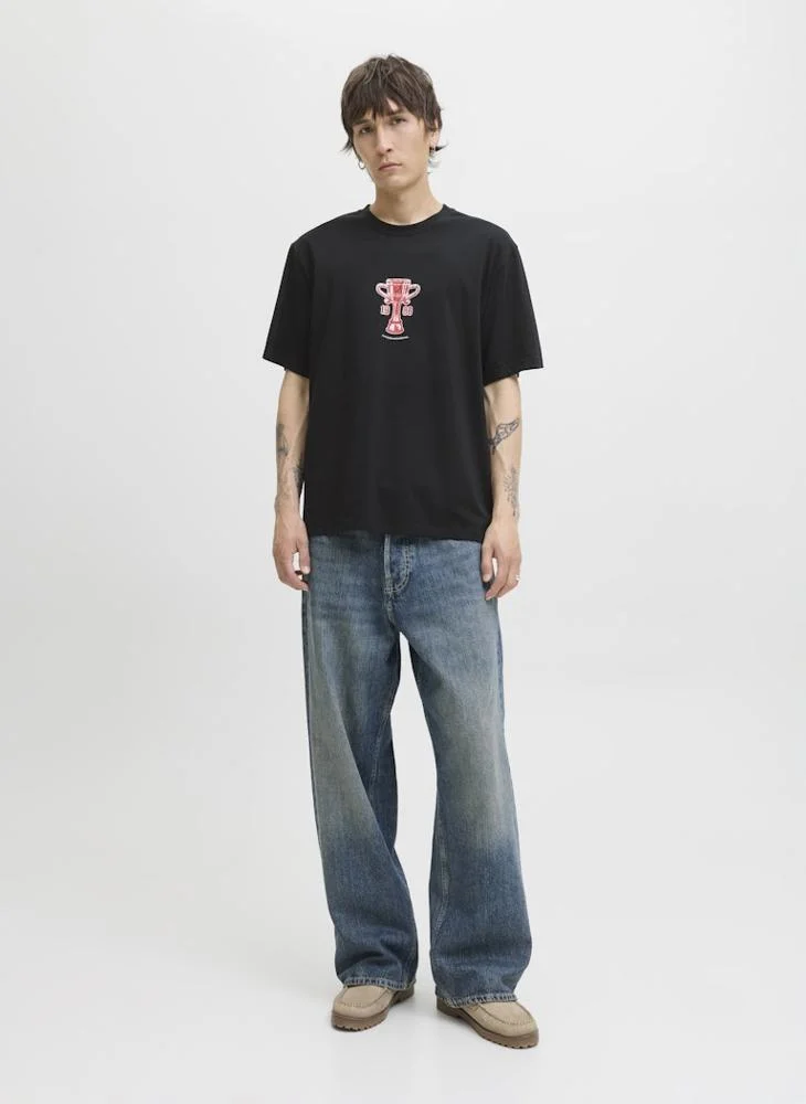 جاك اند جونز Graphic Crew Neck T-Shirt