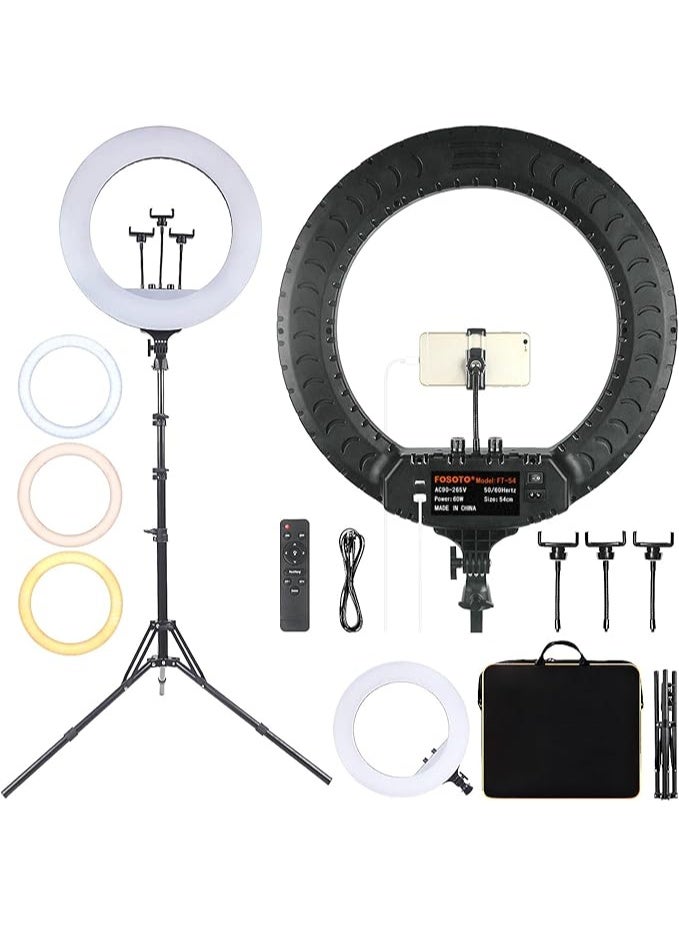 Led RL-18 LED Soft Ring Light, 3200K-5600K Color Temperature, Adjustable Brightness, Three Holders, USB Powered, Remote Included, White | RL18 - Image 4