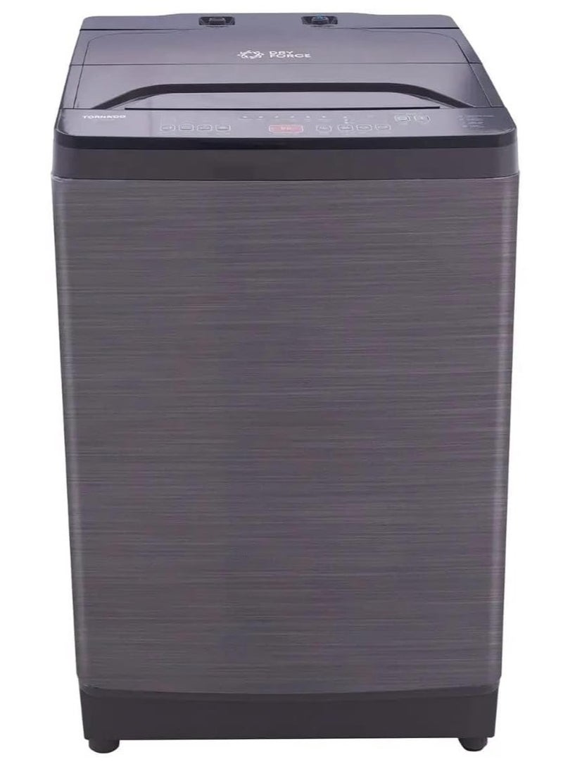 TORNADO Top Load Washing Machine 12Kg with Drain Pump, 860 RPM, 6 Programs, Dark Silver – TWT-TLN12LDS - Image 2