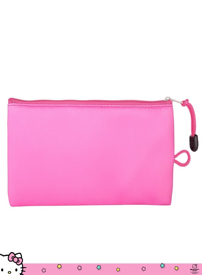 Hello Kitty Makeup Bag Official License, Pink Neoprene Zip Pouch for Travel, Cute Pencil Pouch and Pencil Bag - Image 5