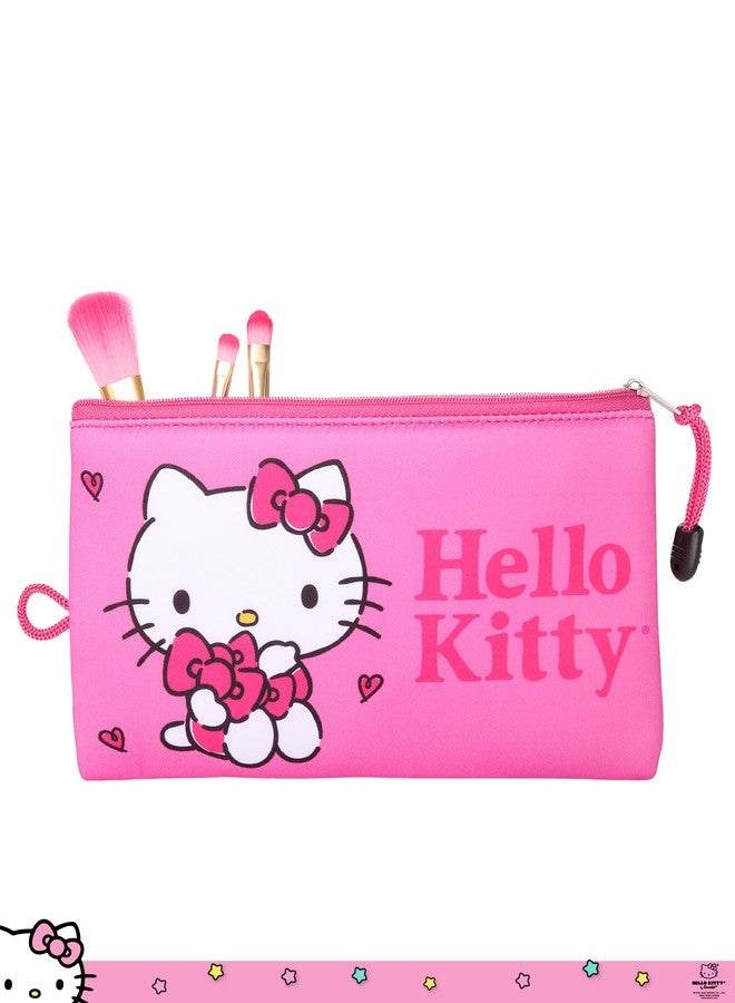 Hello Kitty Makeup Bag Official License, Pink Neoprene Zip Pouch for Travel, Cute Pencil Pouch and Pencil Bag - Image 4