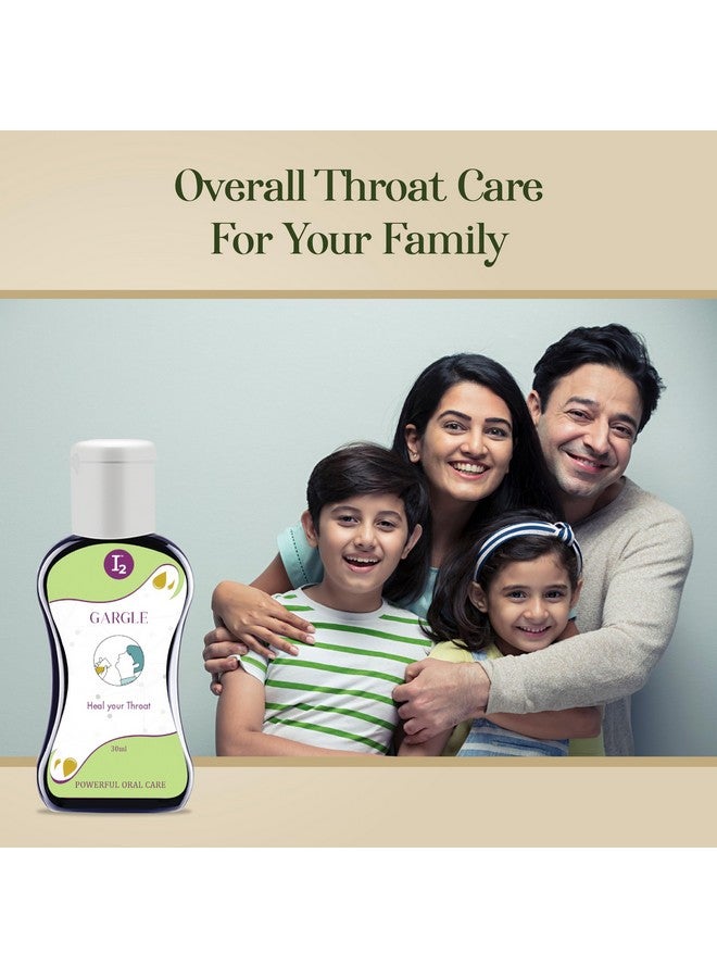 اي تو كيور غسول الفم I2 Gargle المضاد للبكتيريا والجراثيم | سائل غسول الفم العضوي الطبيعي الخالي من الكحول لرائحة الفم الكريهة | يقتل 99.9% من الجراثيم والبكتيريا في تجويف الفم - 30 مل لكل منهما - Image 4