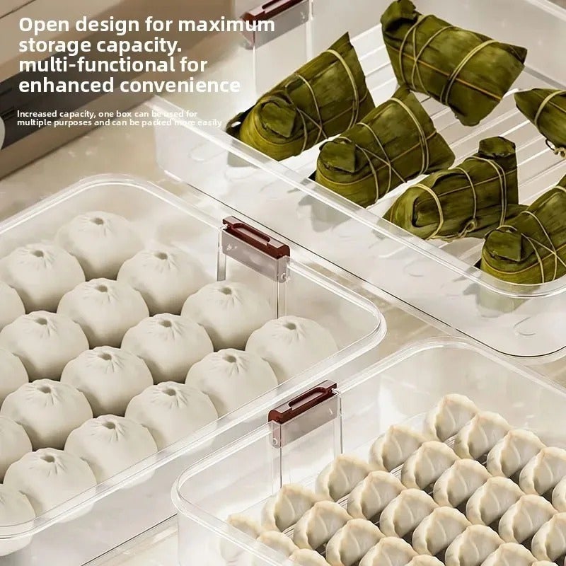 Transparent Dumpling Storage Box, Airtight Freezer Container with Lid - Image 5