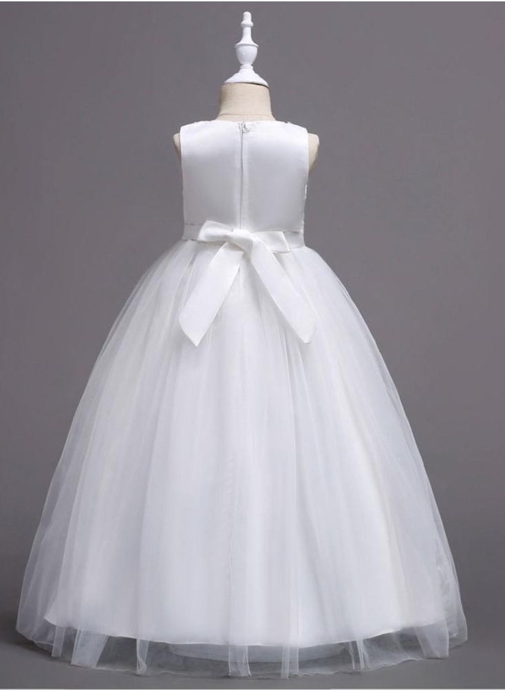 Best Gift Fashion - Summer Flower Dress Pageant Kids Dresses For Girls Clothes Princess's Girls Dresses for Party and Wedding Prom White - Image 1
