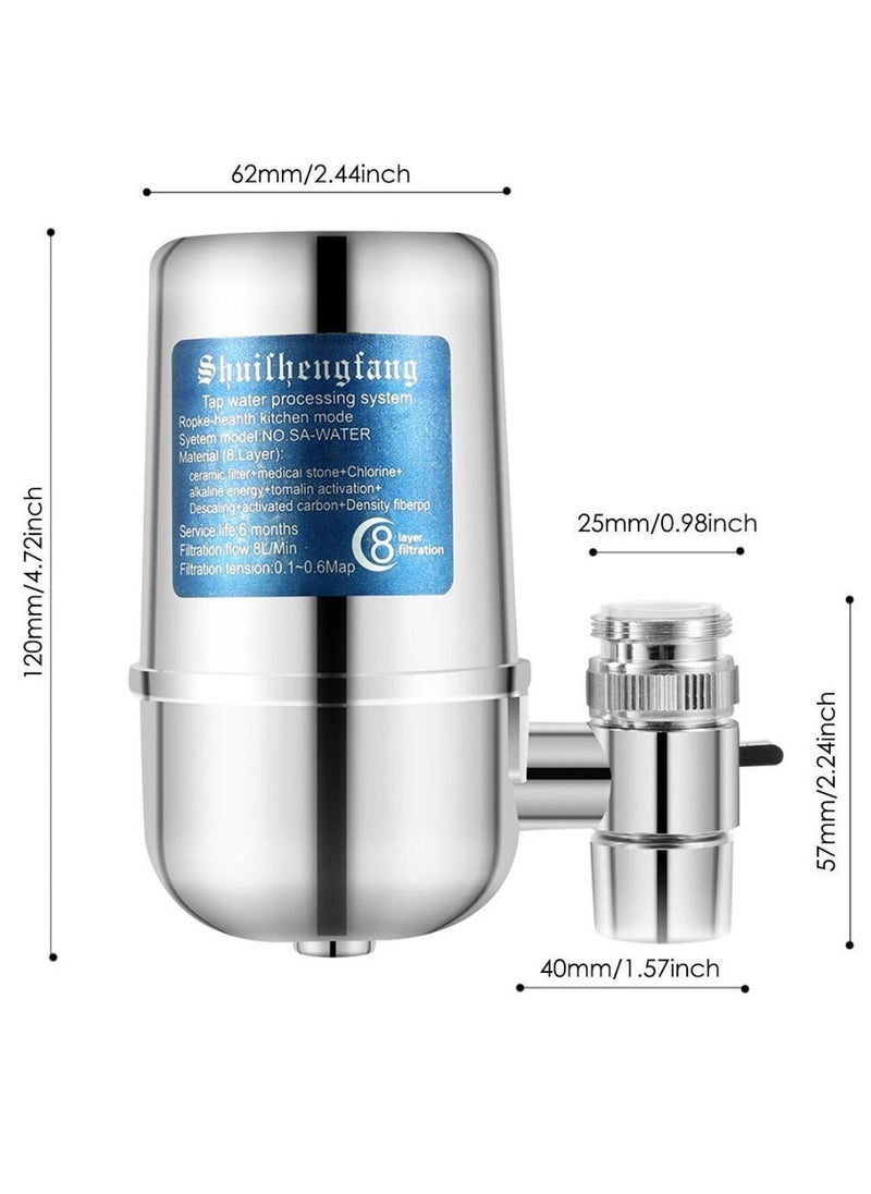 Generic - Faucet Tap Water Purifier 8 Layer Purification Remove Lead Chlorine - Image 1