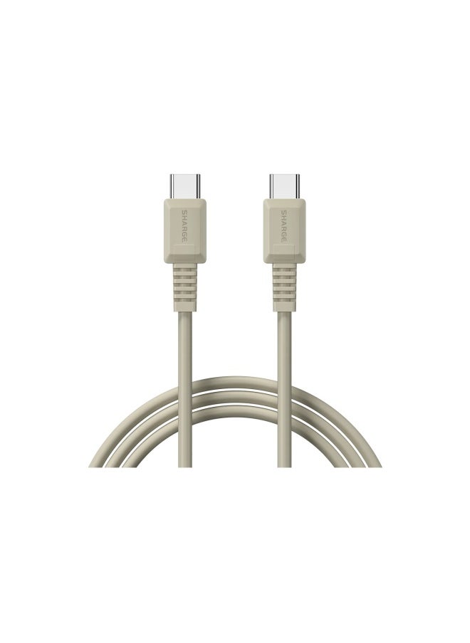 SHARGE - SHARGE SL108 Data Cable Fast Charging PDCable Retro Type C to C Cable 100W Fast Charging Built to Last Multiple Device Compatibility iPhone - Image 1