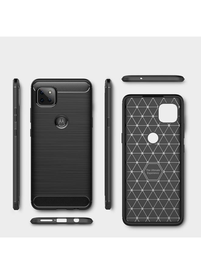 اس-توب جراب لهاتف Motorola Moto G 5G مصنوع من ألياف الكربون TPU بملمس ناعم - Image 2