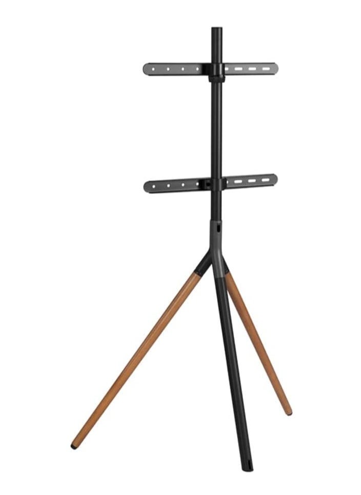 Easel Studio TV Floor Stand | Stylish & Sturdy Mount for 49"-70" Screens | Supports Up to 40 KG | Modern Grey & Walnut Design | Adjustable Height | Space-Saving & Durable | Cable Management System | Wide Compatibility | Perfect for Home, Office & Studio