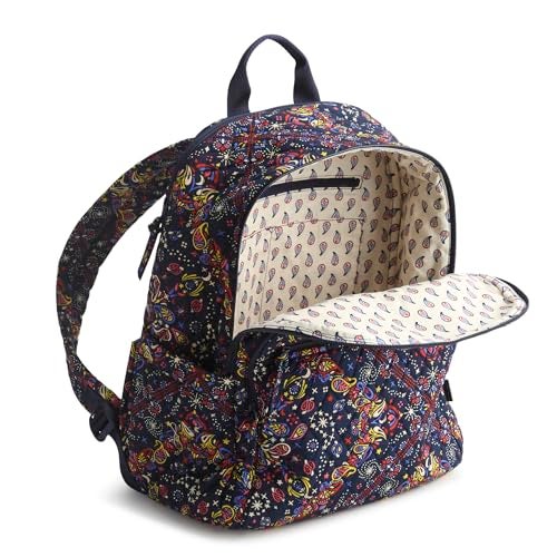 Vera Bradley Women's Premium Cotton Bancroft Backpack, Starry Paisley, One Size - Image 3