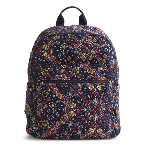 Vera Bradley Women's Premium Cotton Bancroft Backpack, Starry Paisley, One Size - Image 4